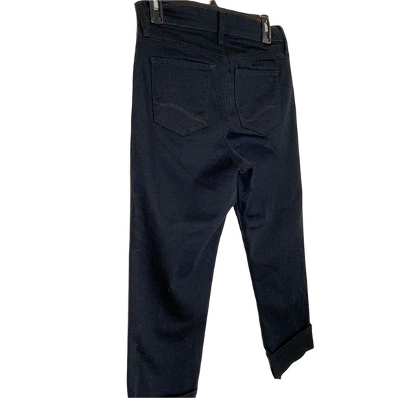 𝅺black wide cuff capri jean pants by NYDJ - Picture 6 of 10